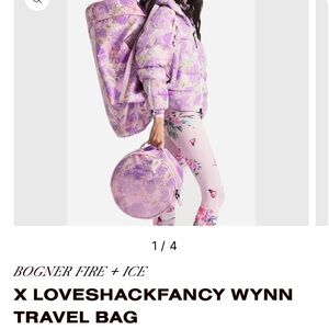 Love Shack Fancy Bogner Wynn Floral Backpack Duffle Travel Bag new with tags -